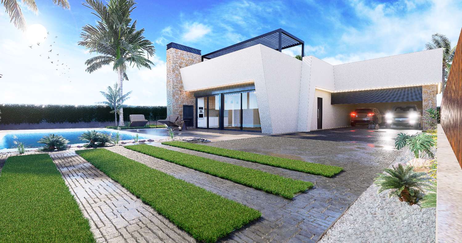 Prachtige 'Nieuwbouw 3 slaapkamer vrijstaande villa met privé zwembad in San Javier, Murcia