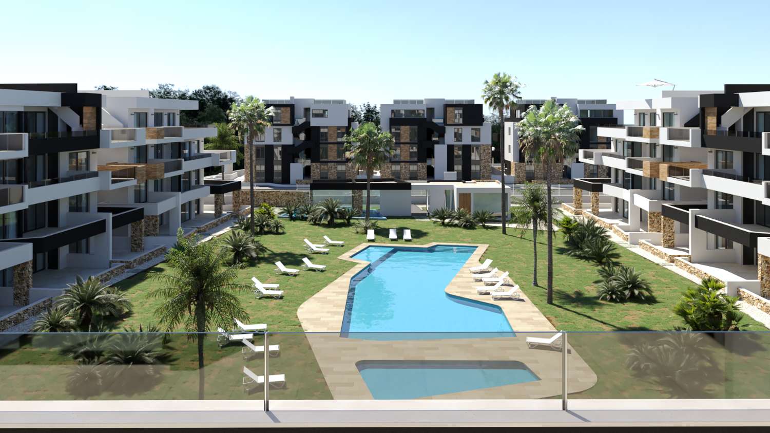 Impressive 'New Build 2 bedroom fully furnished apartment with communal pool in Los Altos