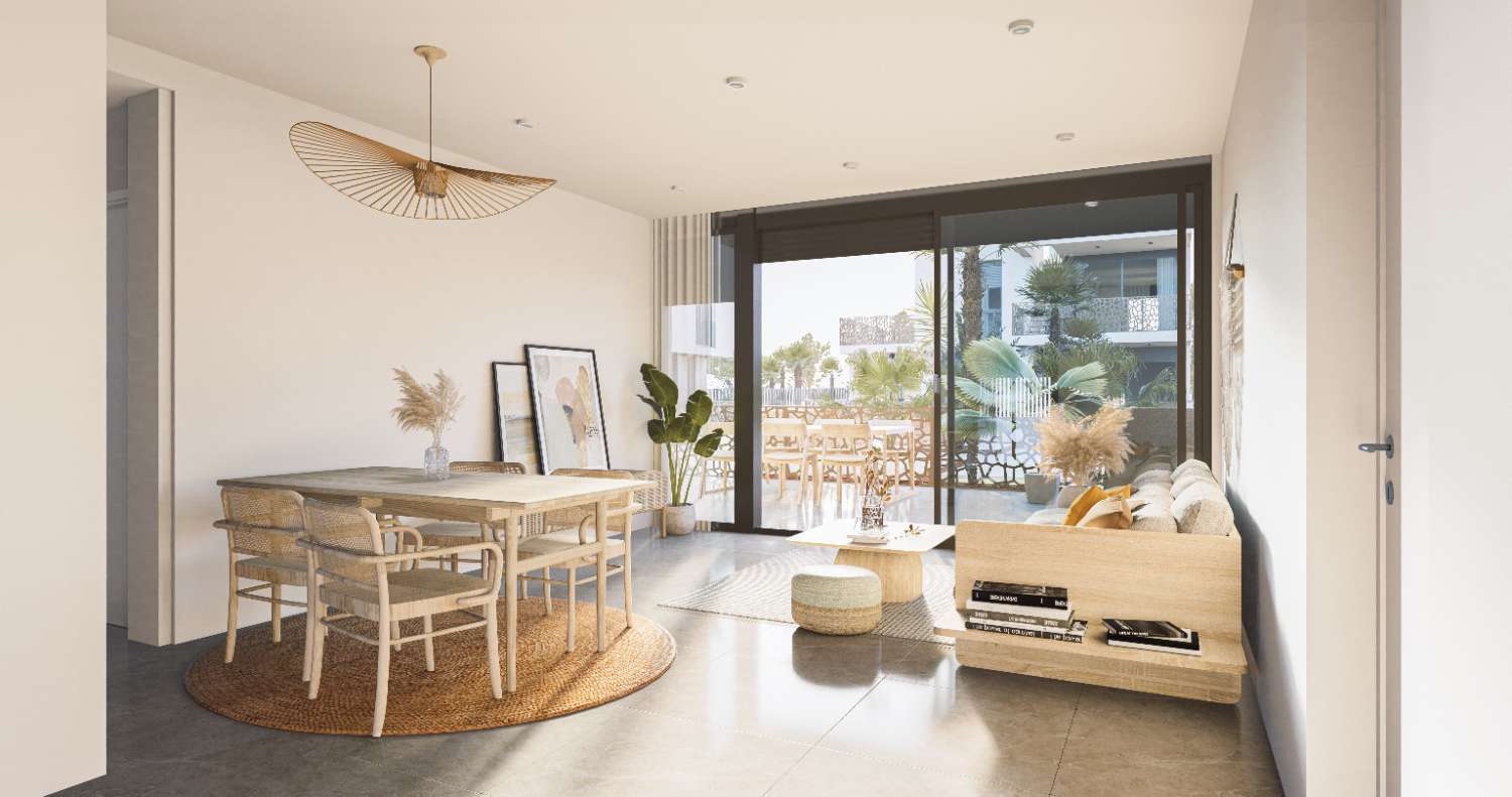 Impresionante 'New Build' en planta baja o alta bungalow de 3 dormitorios con piscina comunitaria cerca del Mar Menor en Murcia