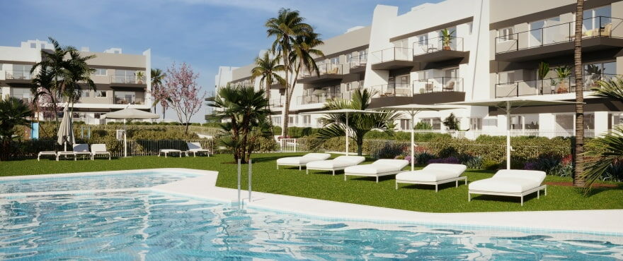 Beautiful 'New Build' 2 bedroom apartment with communal pool in Santa Pola