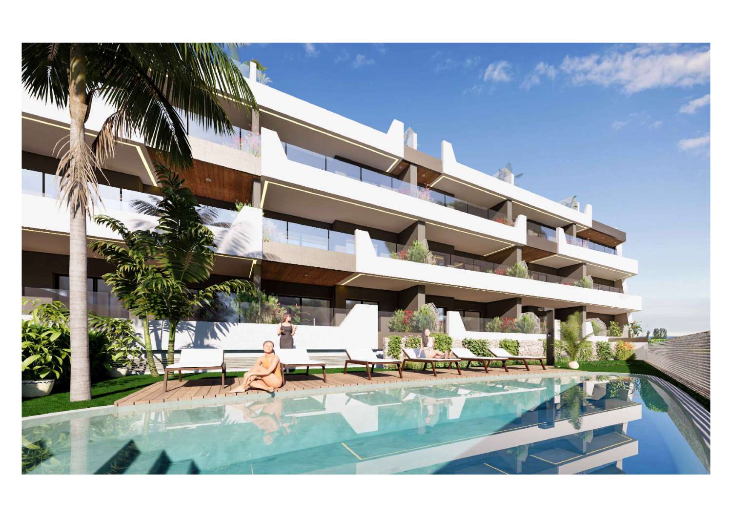 Lovely 'New Build' 2 bedroom apartment with parking & communal pool in Benijofar