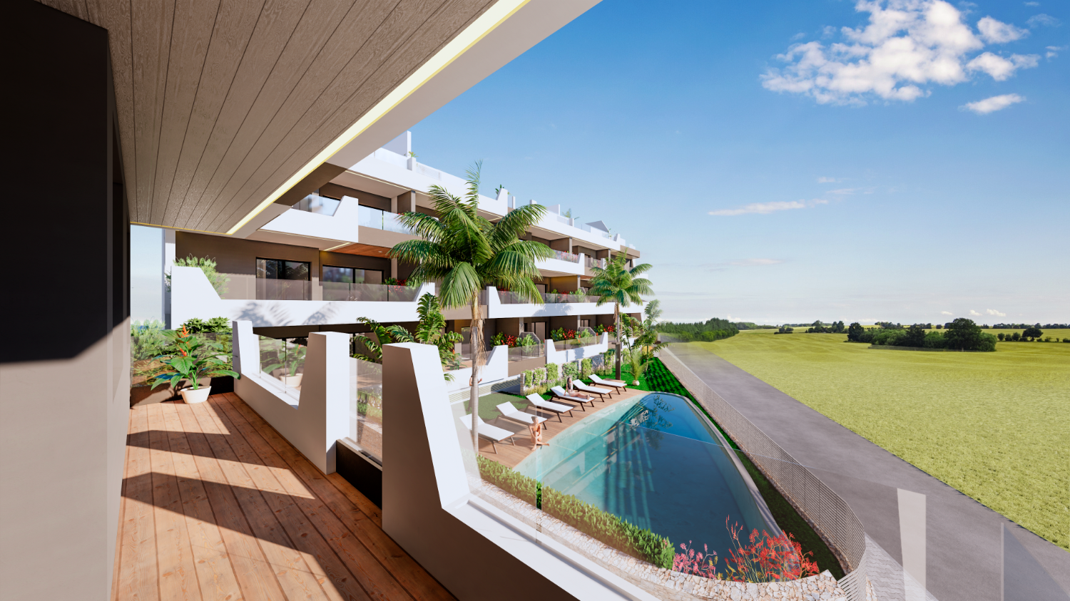 Precioso apartamento de 2 dormitorios 'New Build' con aparcamiento y piscina comunitaria en Benijofar