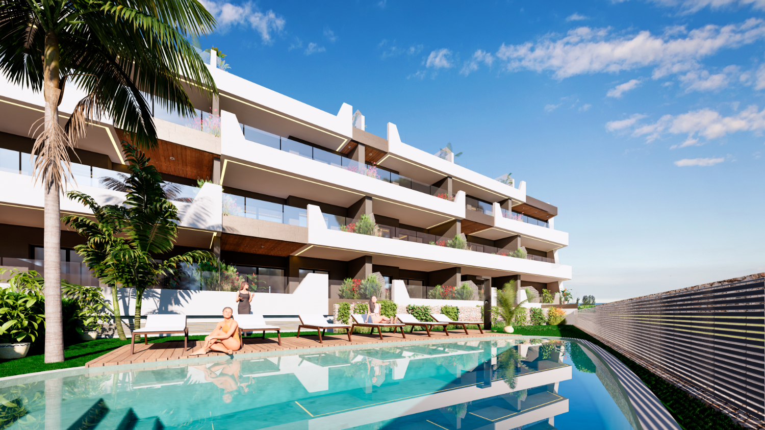 Stunning 'New Build' 3 bedroom apartment with parking & communal pool in Benijofar