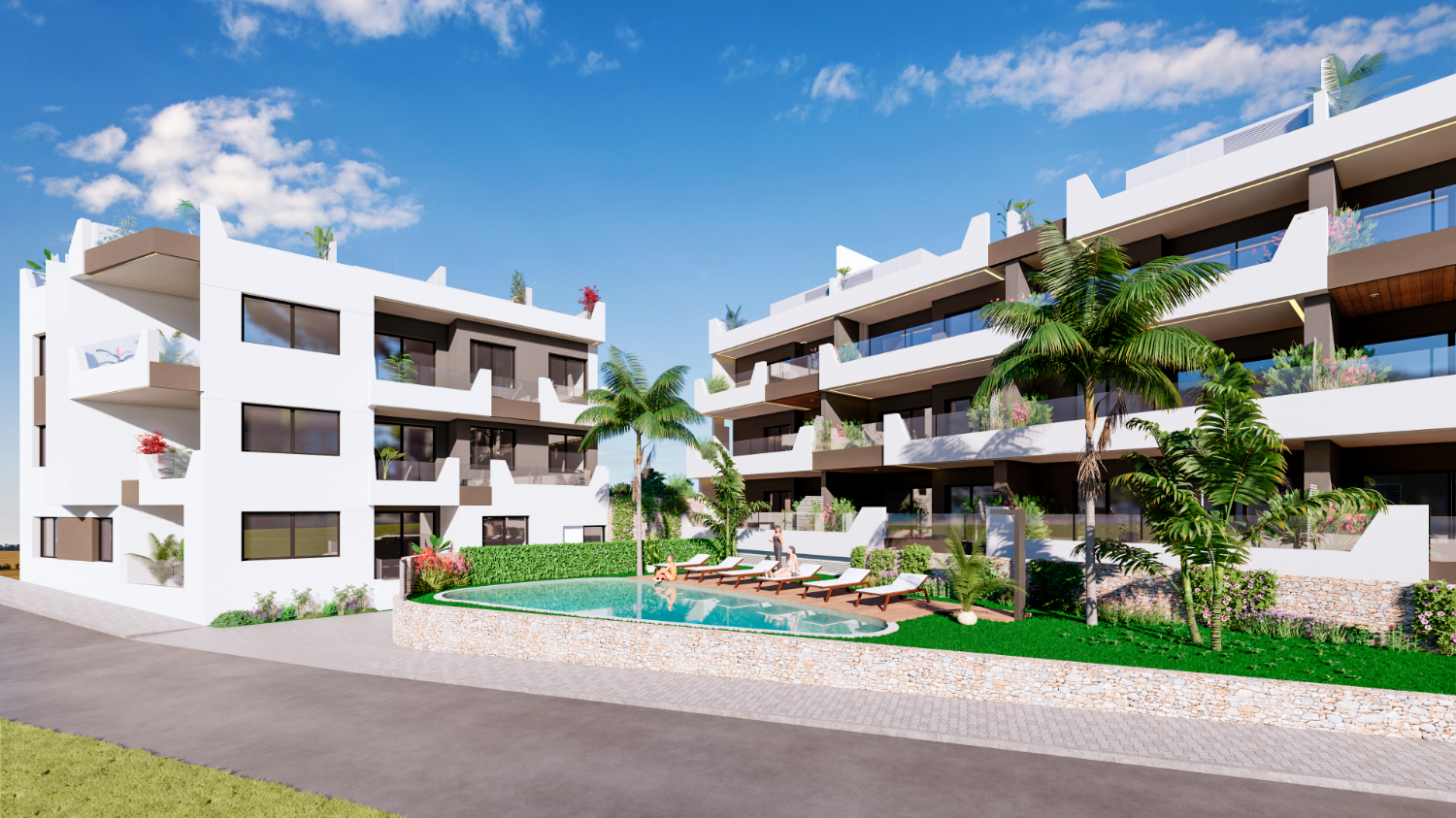 Stunning 'New Build' 3 bedroom apartment with parking & communal pool in Benijofar