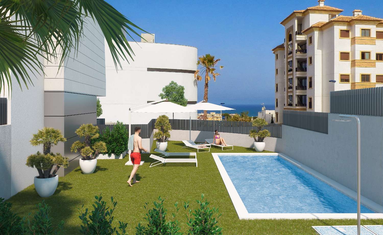 Schöne 'New Build' 3-Zimmer-Wohnung mit optionalem privatem Pool in Guardamar del Segura