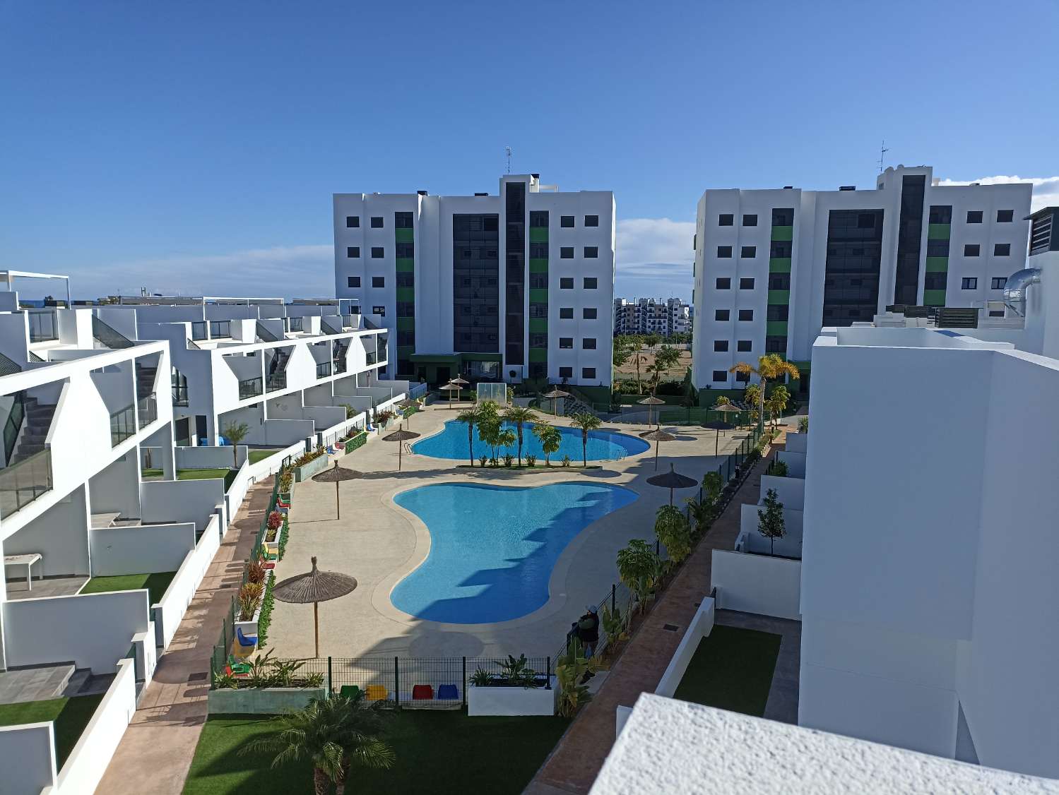 Impressive 'New Build 2 bedroom apartment with communal pool in Mil Palmeras