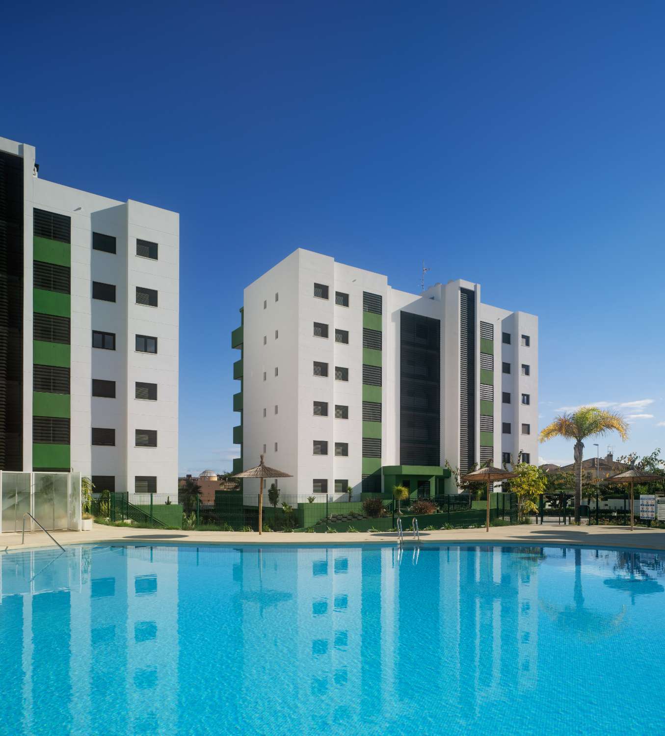 Impressive 'New Build 2 bedroom apartment with communal pool in Mil Palmeras