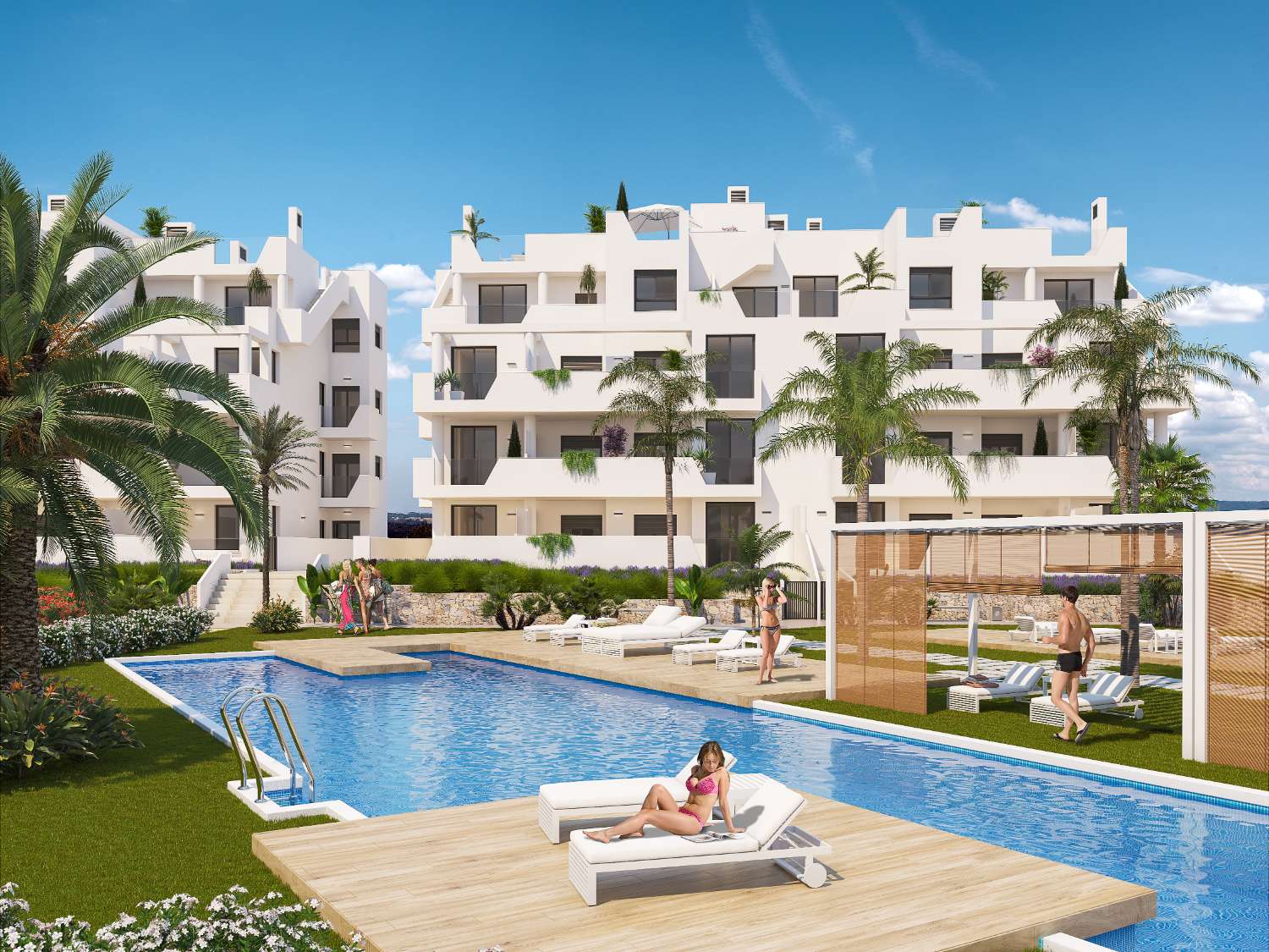 Charming 'New Build' 2 bedroom apartment with communal pool in Santa Rosalia, San Javier