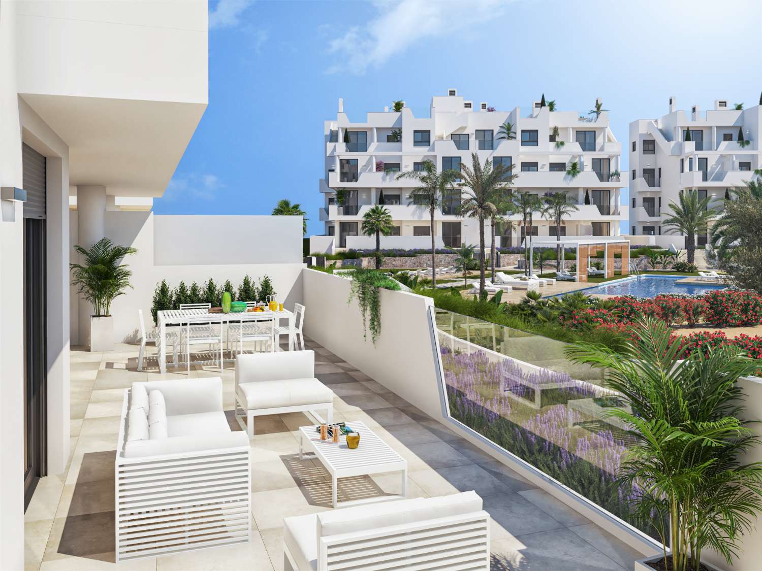 Charming 'New Build' 2 bedroom apartment with communal pool in Santa Rosalia, San Javier