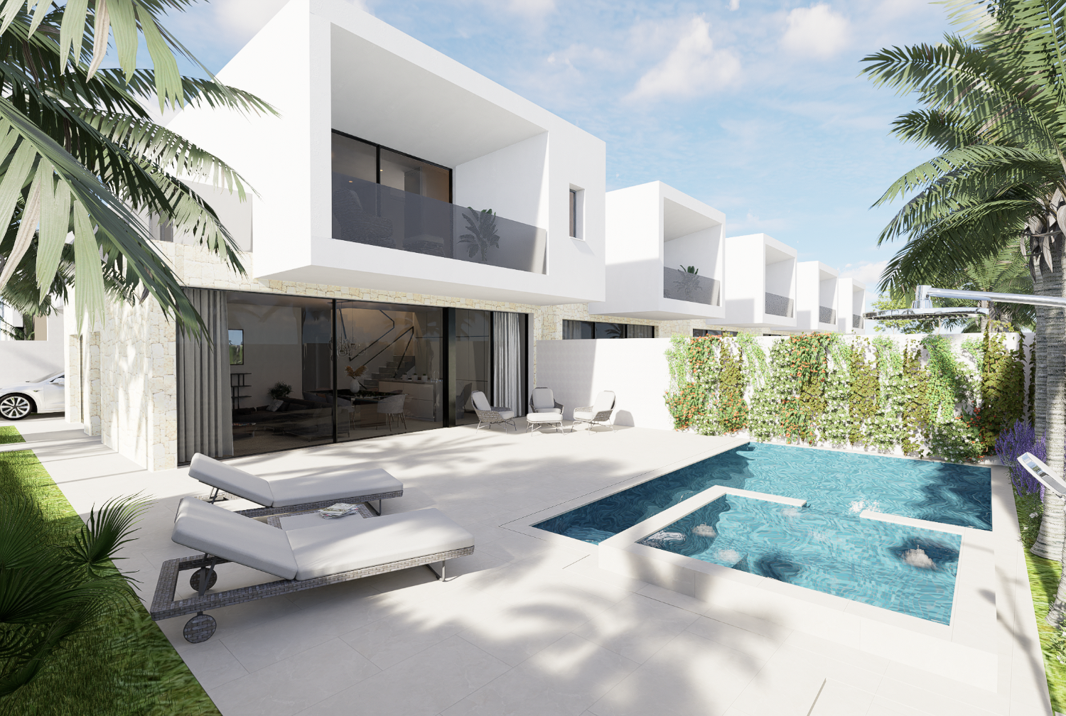 Herrliche 'New Build' 3 Schlafzimmer freistehende Villa mit privatem Pool in San Pedro del Pinatar