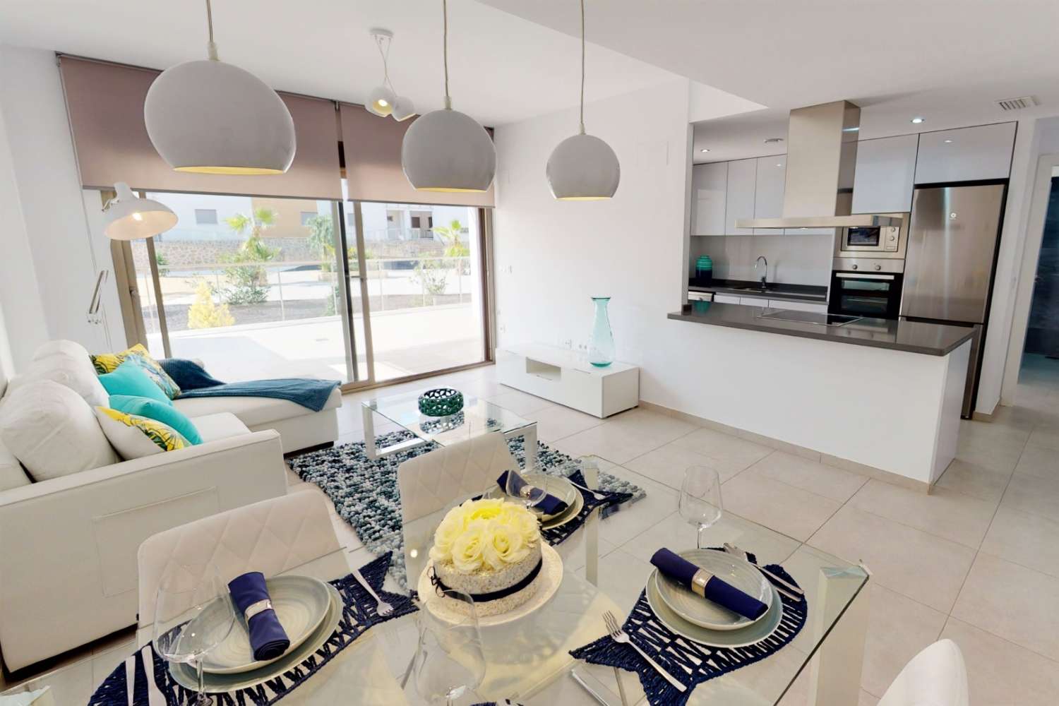 Fabulous 'New Build' 3 bedroom apartment with communal pool just 200m in Los Dolses, Villamartin