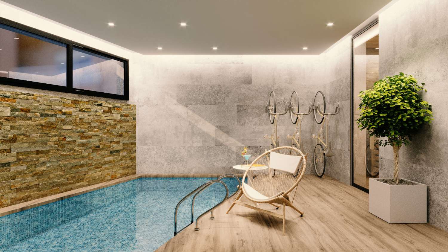 Attractive 'New Build' modern 3 bedroom apartment with communal pool 300m to beach on Torrevieja