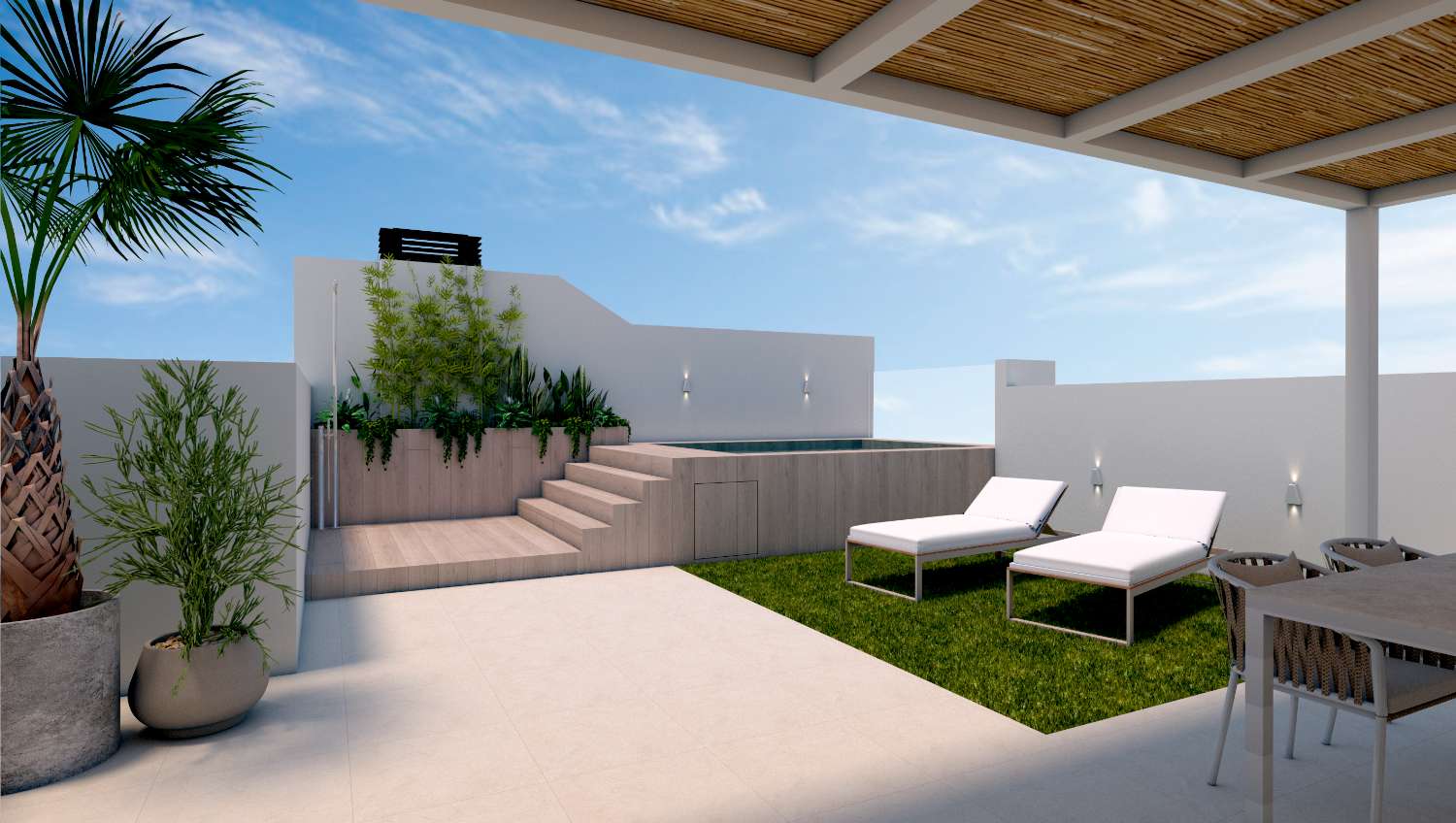 Impressive 'New Build 3 bedroom top or ground floor bungalow with private pool in Torre de la Horadada