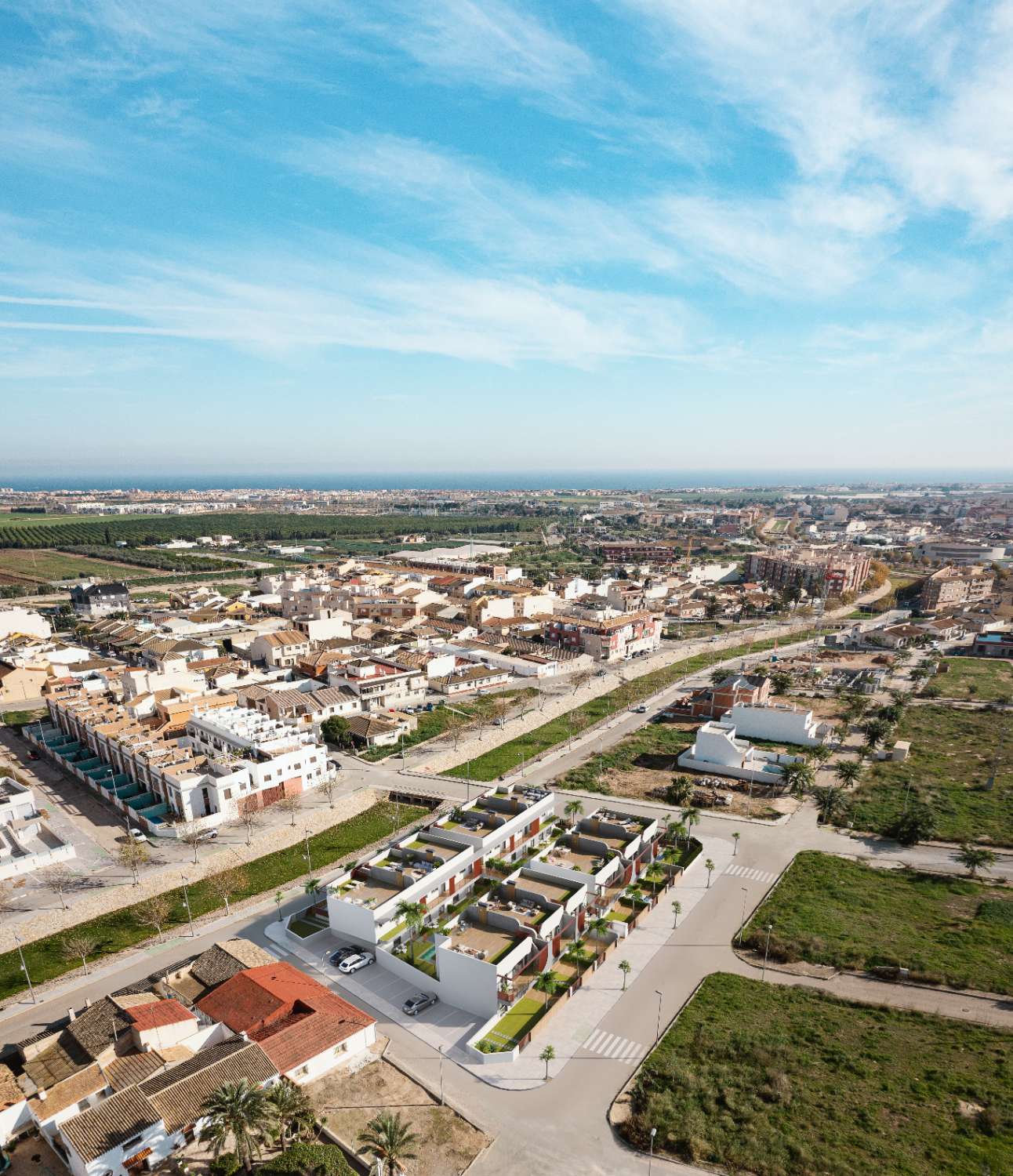 Mooie 'Nieuwbouw' bungalow met 2 slaapkamers of begane grond met gemeenschappelijk zwembad in Pilar de la Horadada