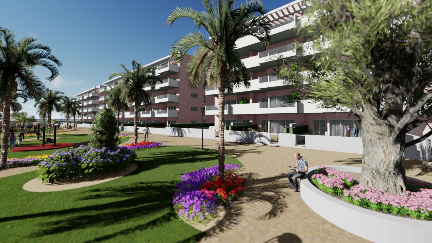 Excelentes apartamentos de 3 dormitorios de nueva construcción con piscina comunitaria en El Raso, Guardamar