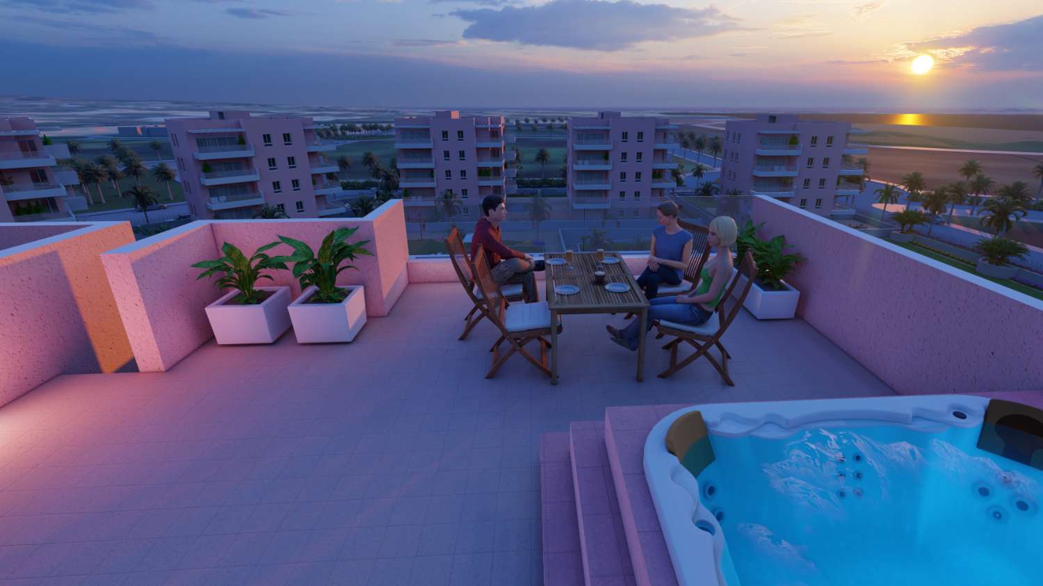 Excellent 'New Build' 3 bedroom apartments with communal pool in El Raso, Guardamar