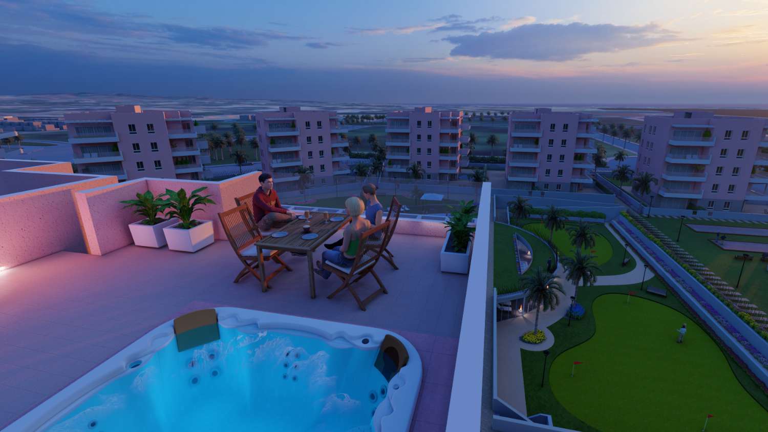 Excellent 'New Build' 3 bedroom apartments with communal pool in El Raso, Guardamar