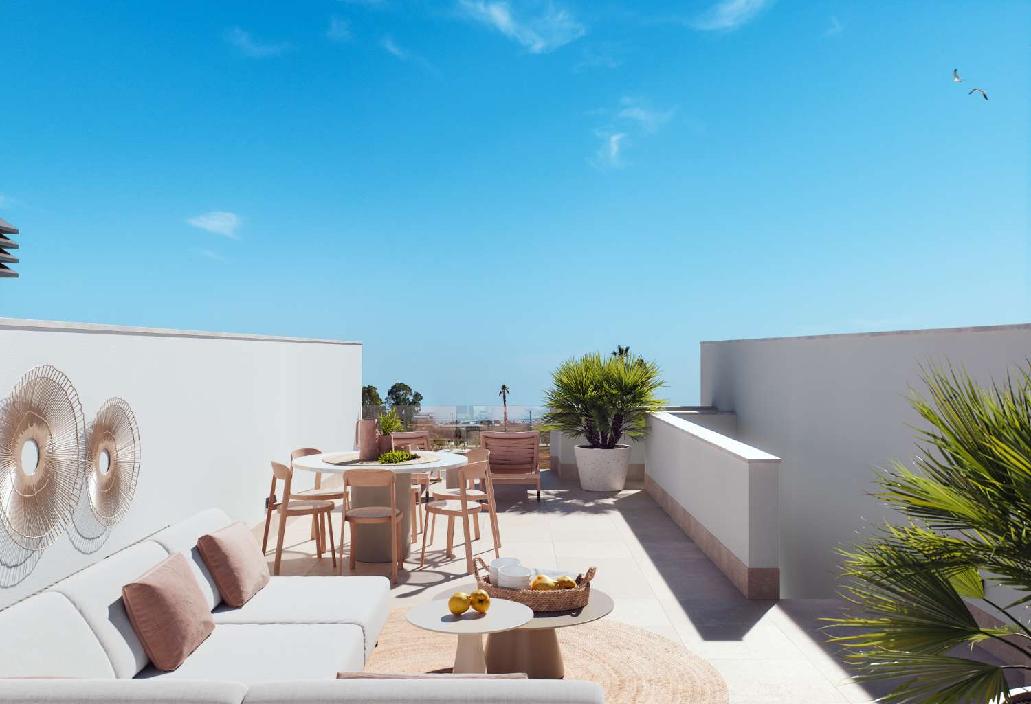 Atractiva casa adosada moderna de 3 dormitorios de nueva construcción con piscina privada y jardines en San Pedro del Pinatar