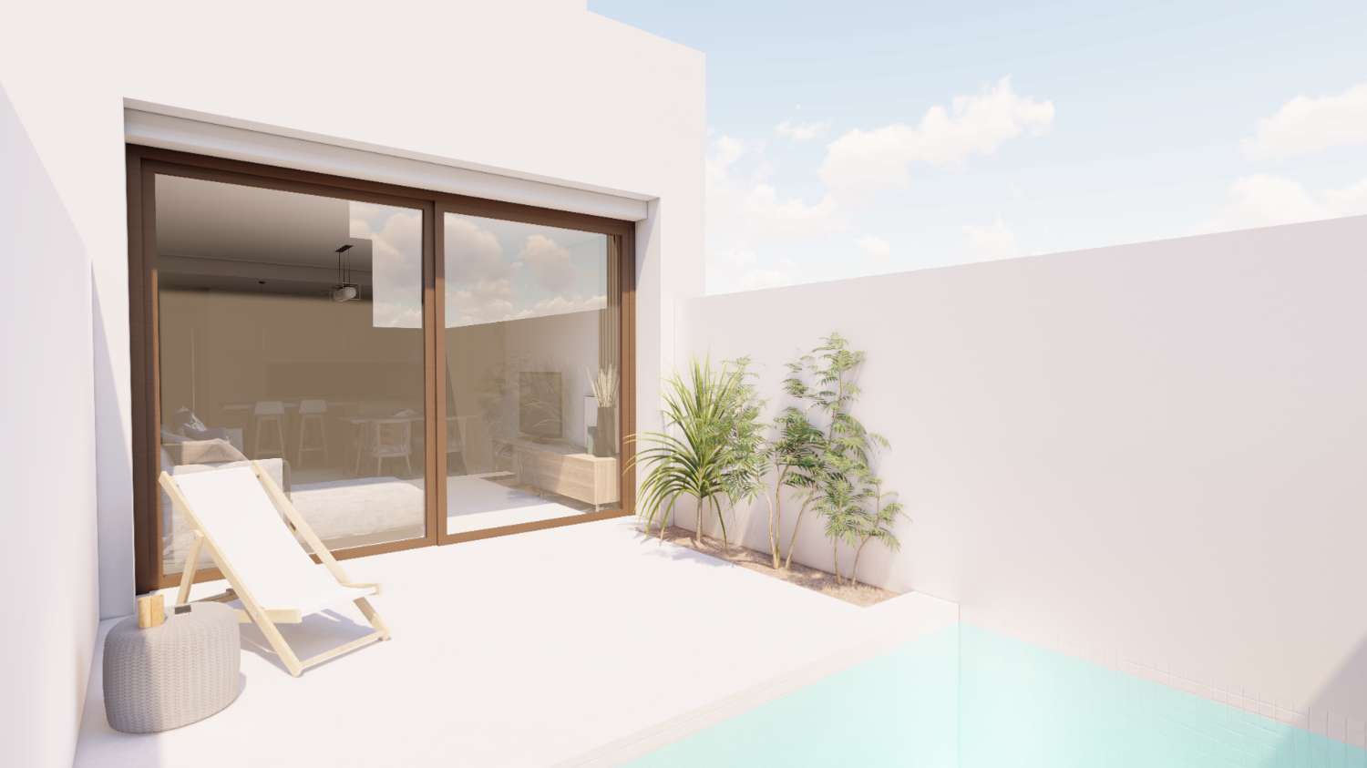 Fabelhaftes 'New Build' 3 Schlafzimmer Stadthaus mit privatem Pool in San Javier