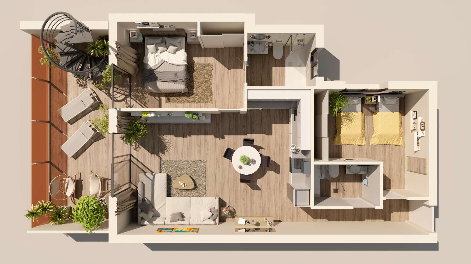 Precioso apartamento de 2 dormitorios de nueva construcción con piscina comunitaria cerca del mar en Torrevieja