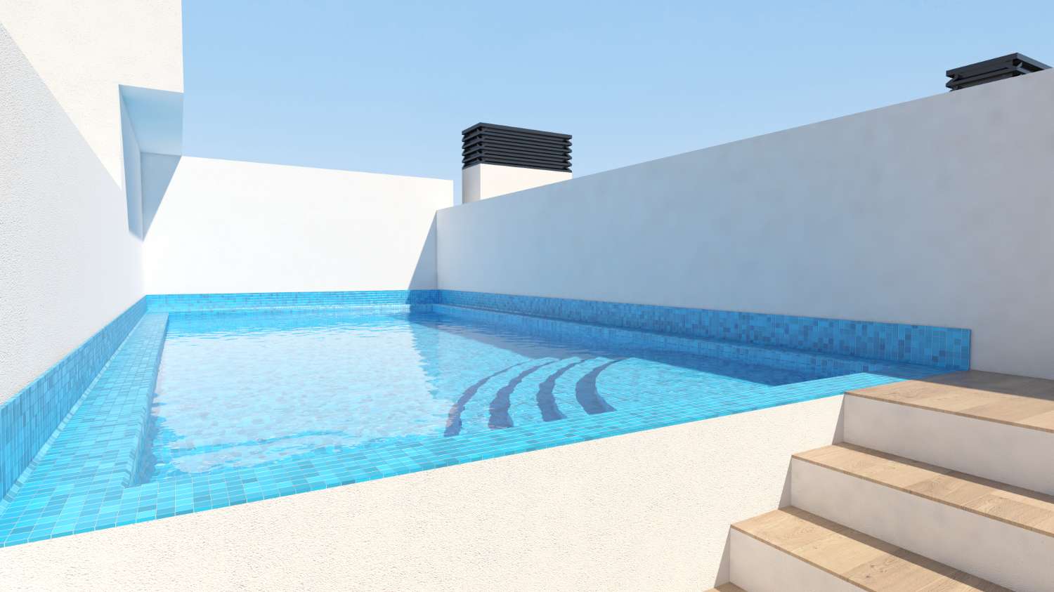 Attractive 'New Build' modern 2 bedroom apartment with communal pool close to sea in Torrevieja