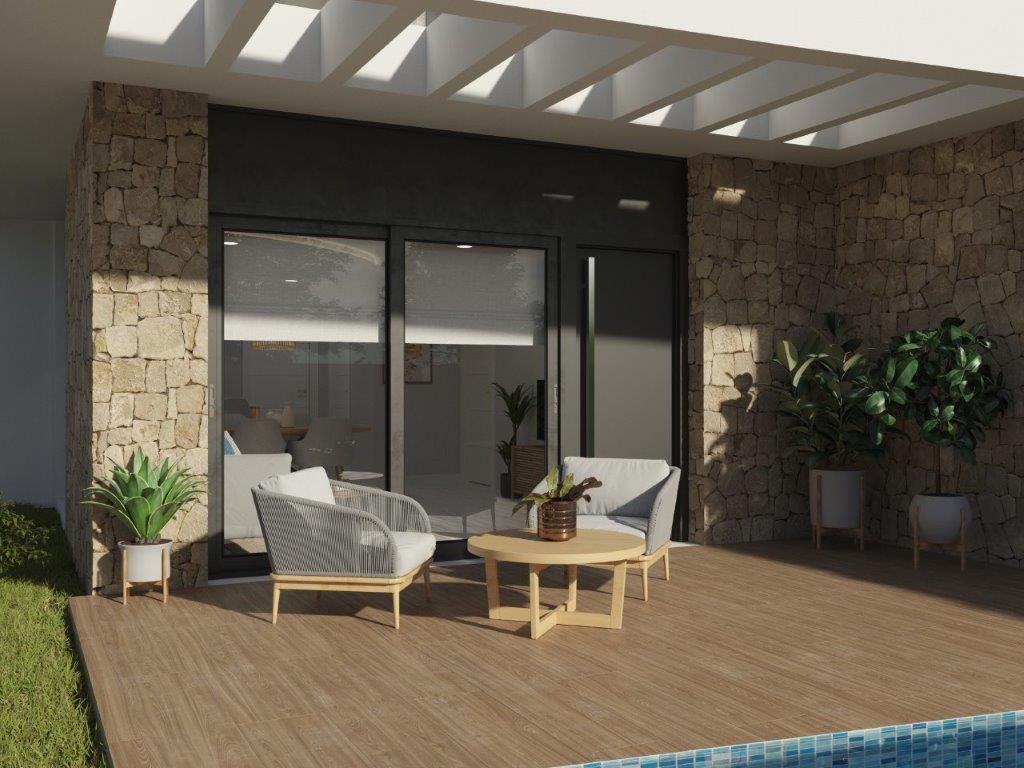 Amazing 'New Build' modern 3 bedroom Semi detached villa with private pool in Los Montesinos