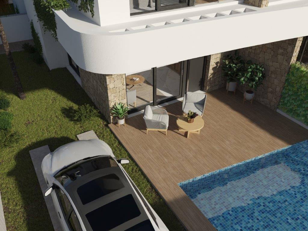 Incredibile 'New Build' moderna villa bifamiliare con 3 camere da letto con piscina privata a Los Montesinos