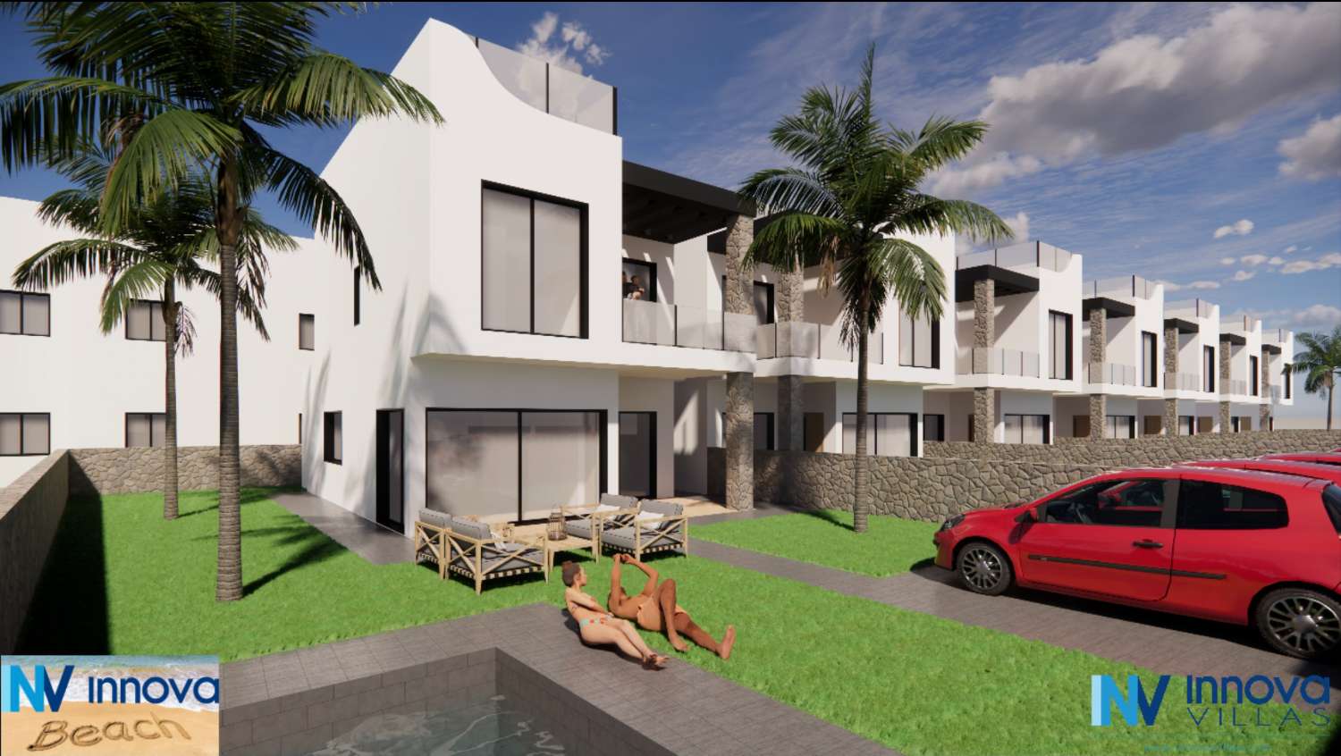 Hermoso apartamento de 3 dormitorios de nueva construcción con piscina comunitaria en Punta Prima