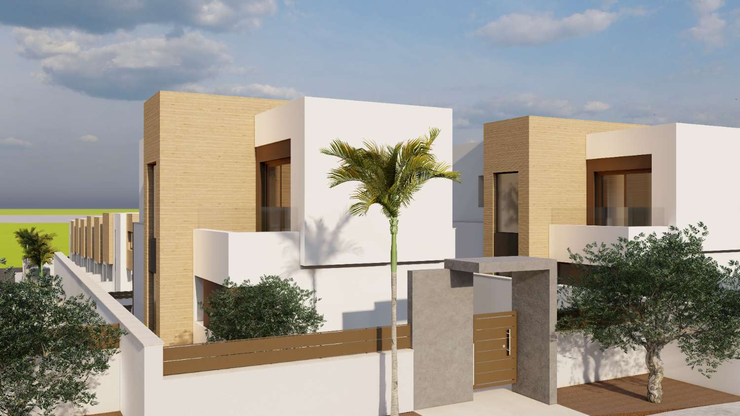 Wonderful 'New Build' Key Ready 3 bedroom townhouse with private pool on golf course in Algorfa