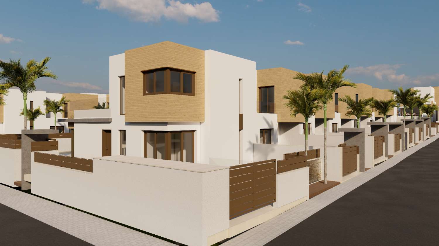 Wonderful 'New Build' Key Ready 3 bedroom townhouse with private pool on golf course in Algorfa