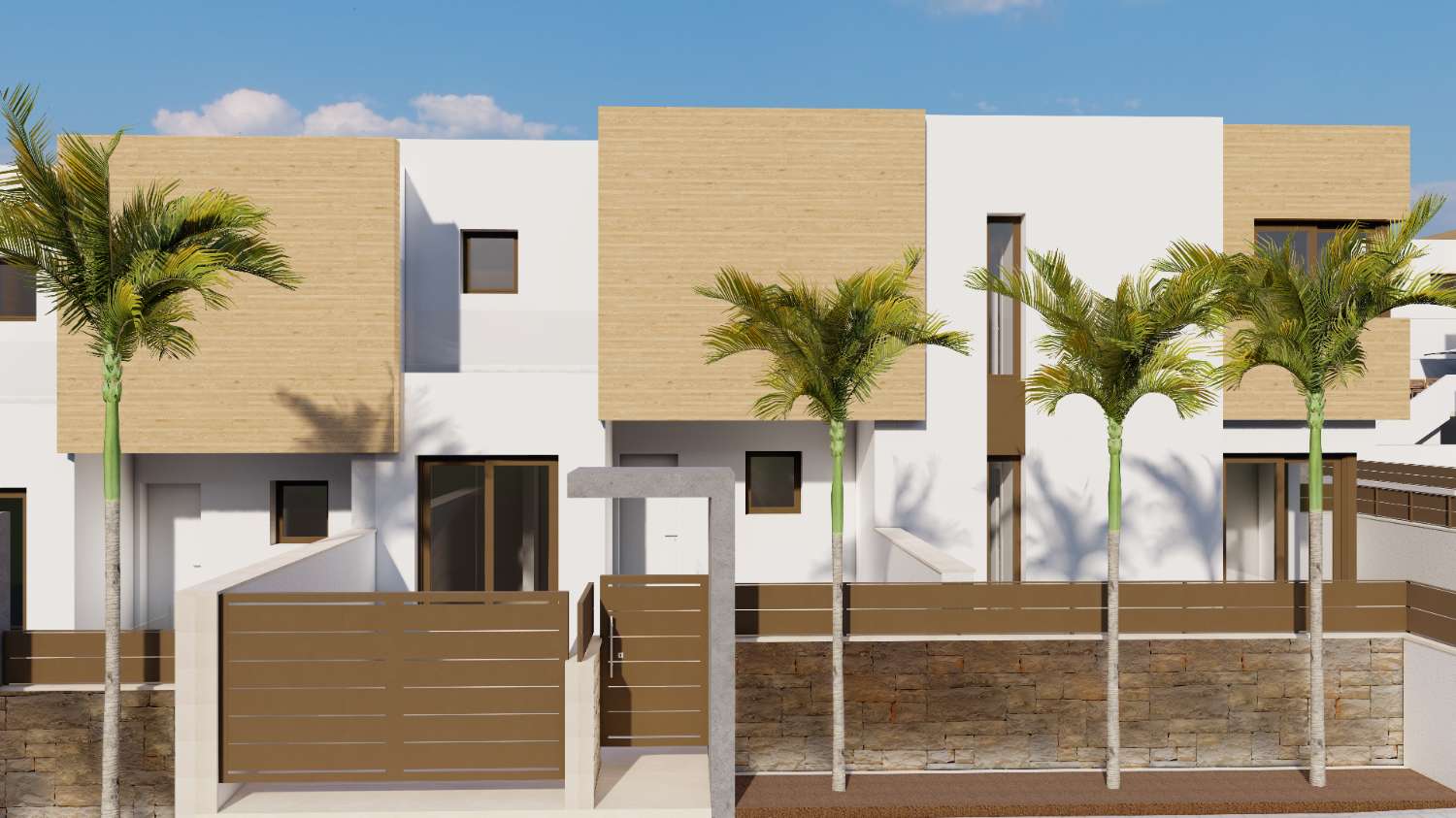 Wonderful 'New Build' Key Ready 3 bedroom townhouse with private pool on golf course in Algorfa