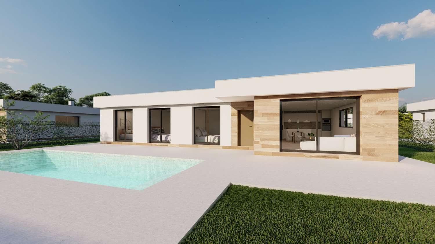 Indrukwekkende 3 slaapkamer 'New Build' vrijstaande villa met privé zwembad in Calasparra