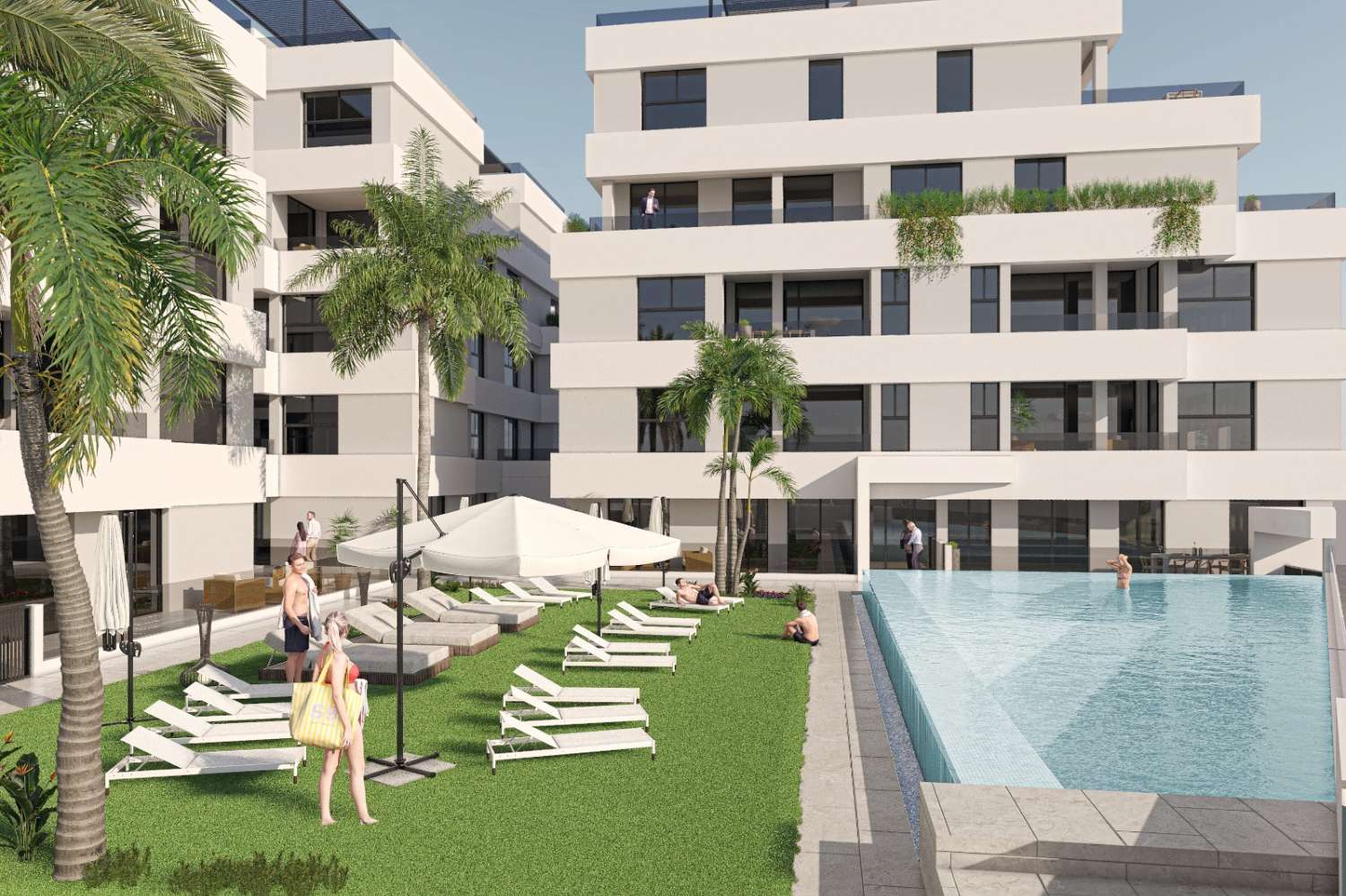 Maravilloso apartamento de 2 dormitorios de nueva construcción con piscina comunitaria en San Pedro del Pinatar