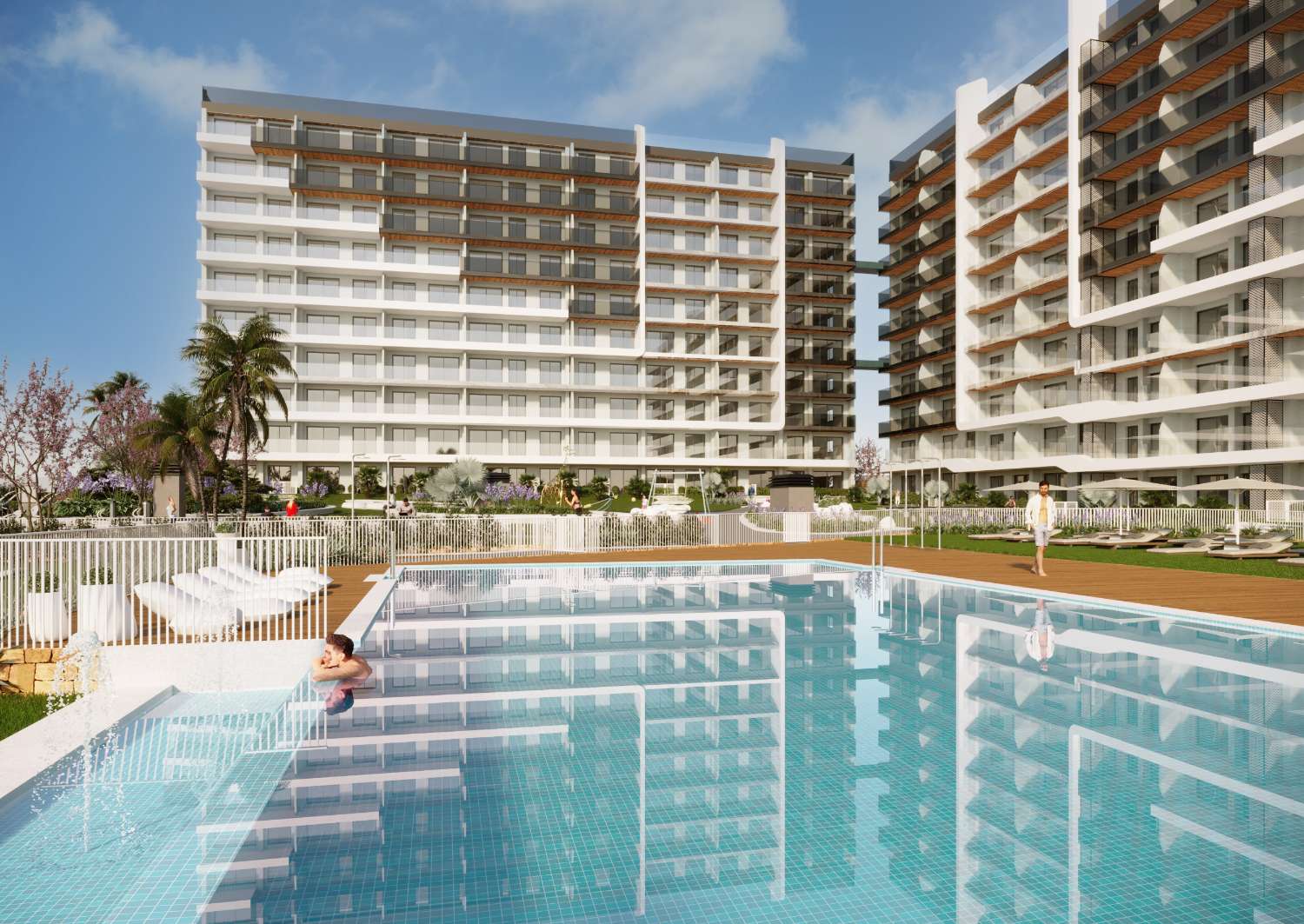 Precioso apartamento de 3 dormitorios de nueva construcción con piscina comunitaria en Punta Prima