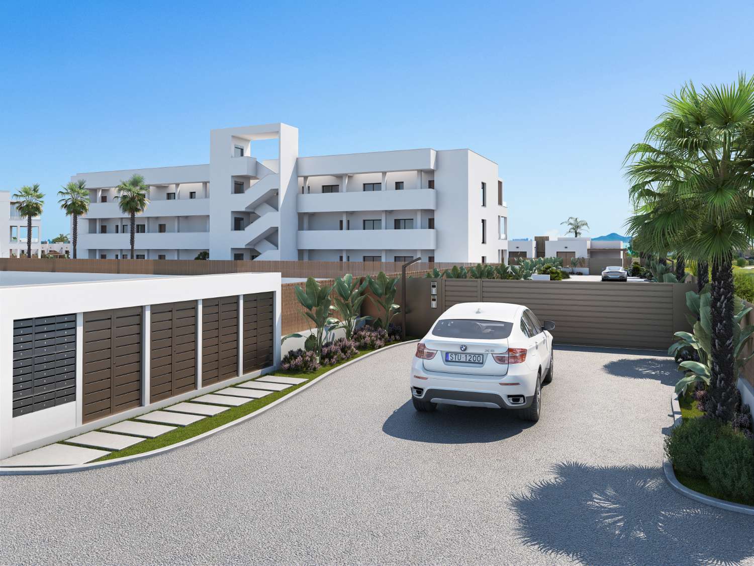 Beautiful 'New Build' 2 bedroom front line golf apartment with communal pool in Los Alcazares