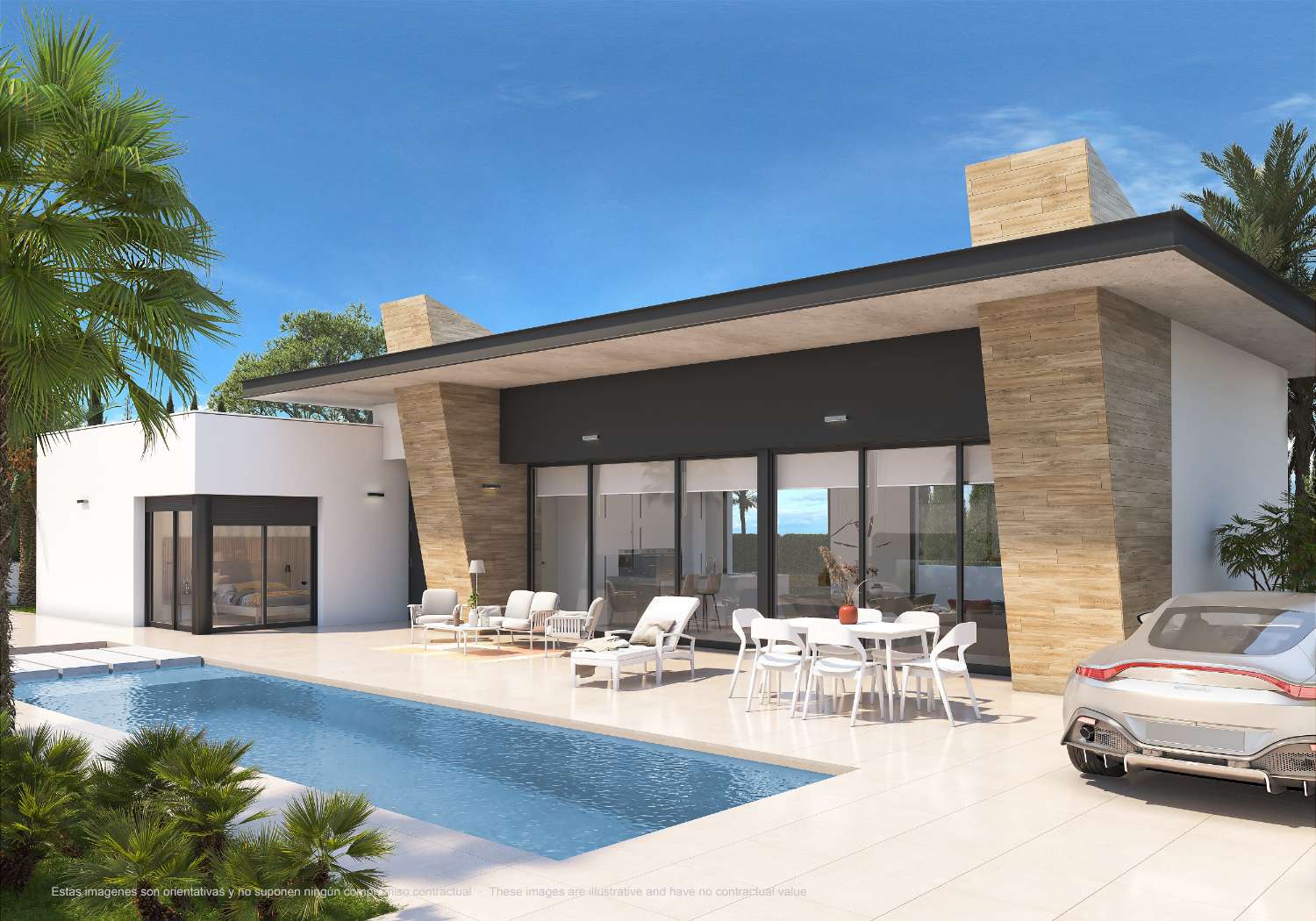 Impressive modern 'New Build' 3 bedroom detached villas with private pool in Ciudad Quesada