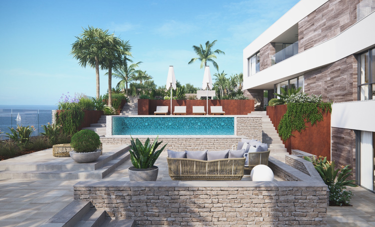 Amazing new build 5 bedroom contemporary villa with private pool and many extras in Cabo de Palos, La Manga