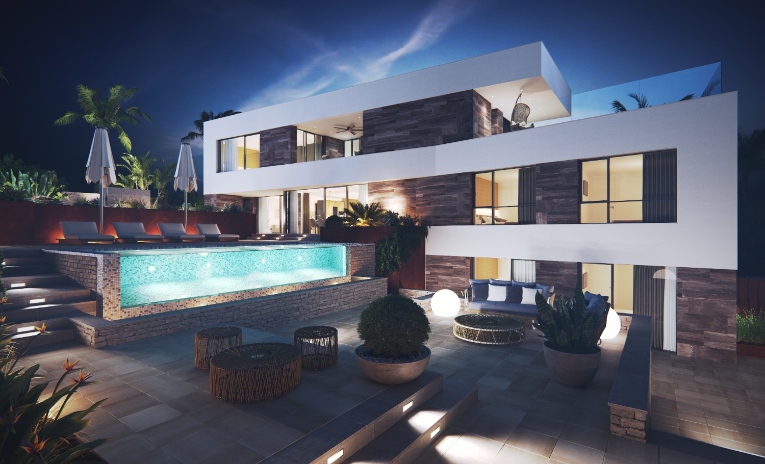 Amazing new build 5 bedroom contemporary villa with private pool and many extras in Cabo de Palos, La Manga