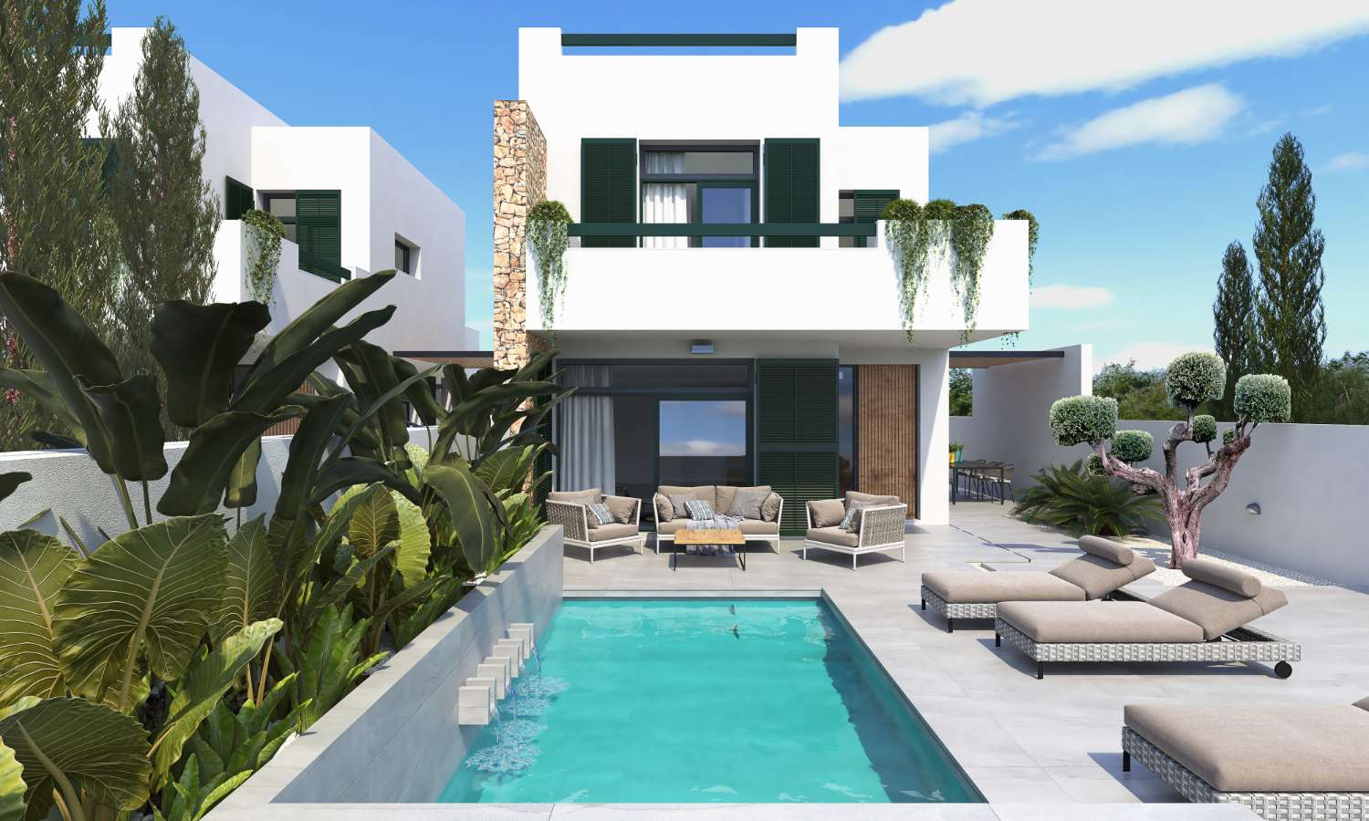 Marvelous 'Key Ready' modern 3 bedroom detached villa with private pool in Daya Nueva