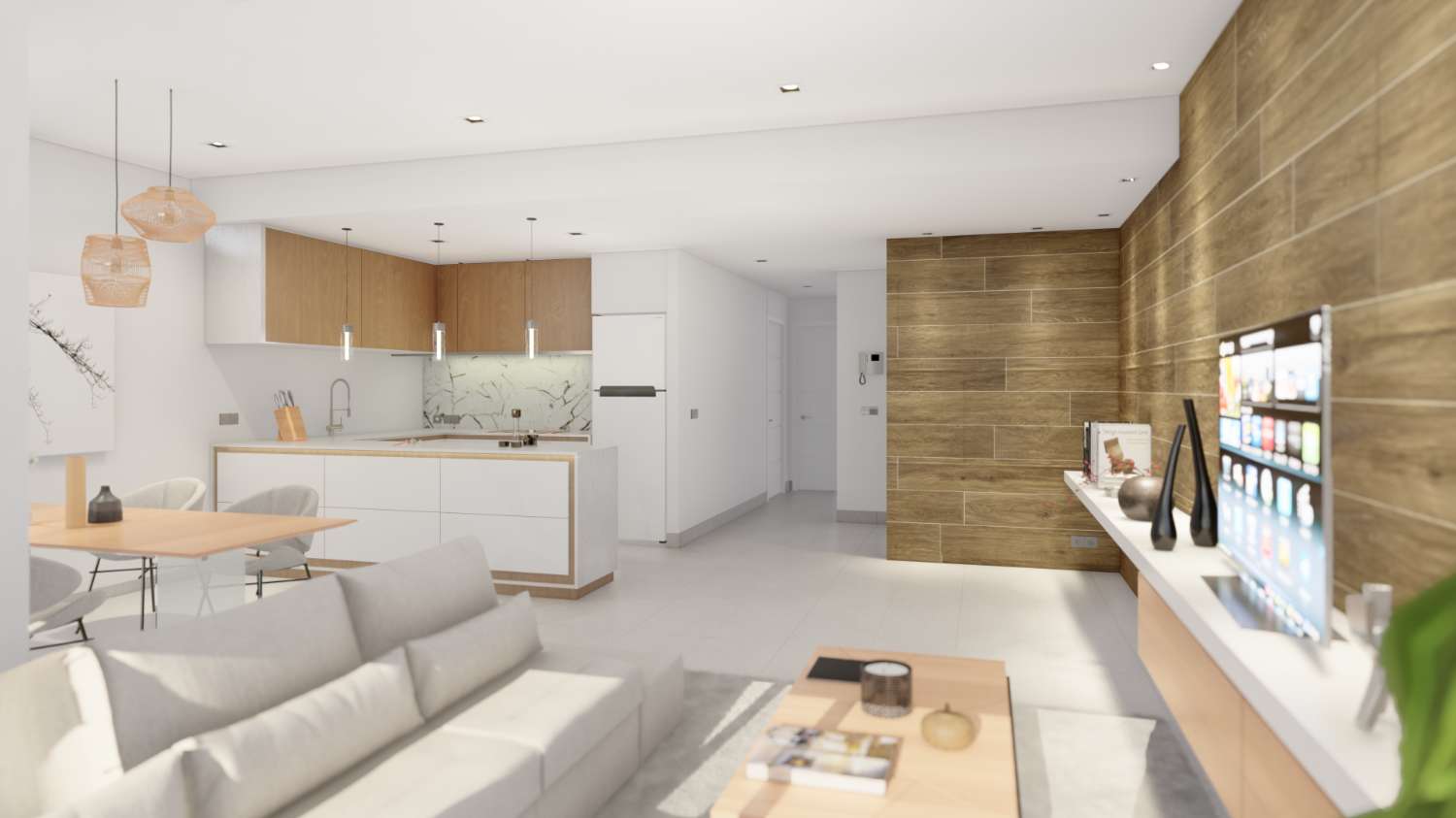 Elegante apartamento moderno de 2 dormitorios de nueva construcción con piscina comunitaria en Villamartín