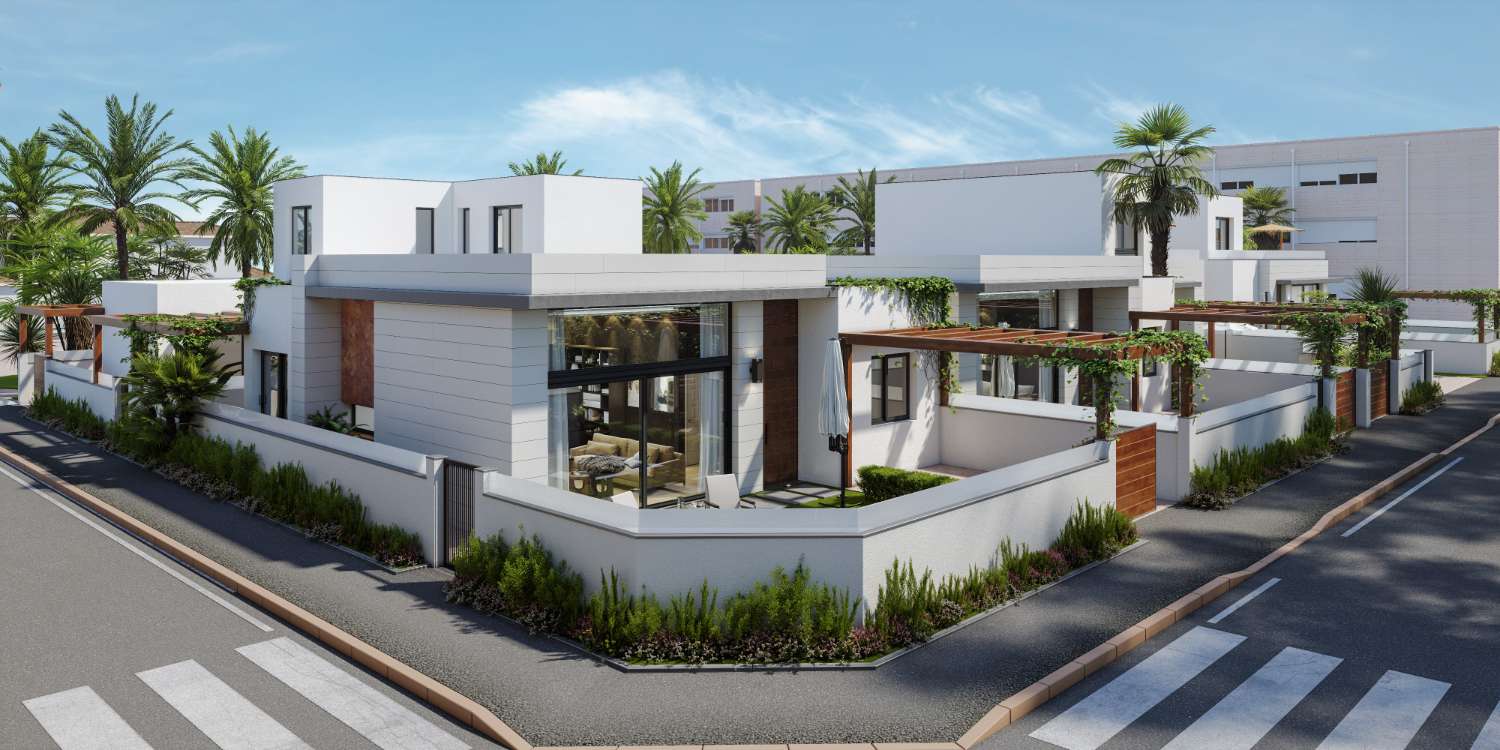 Elegant nybyggeri moderne 3 værelses fritliggende villaer med privat pool i Pilar de la Horadada