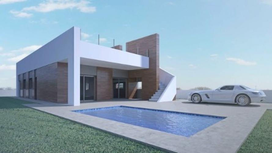 Seductor 'New Build' moderna villa independiente de 3 dormitorios con piscina privada en Aspe