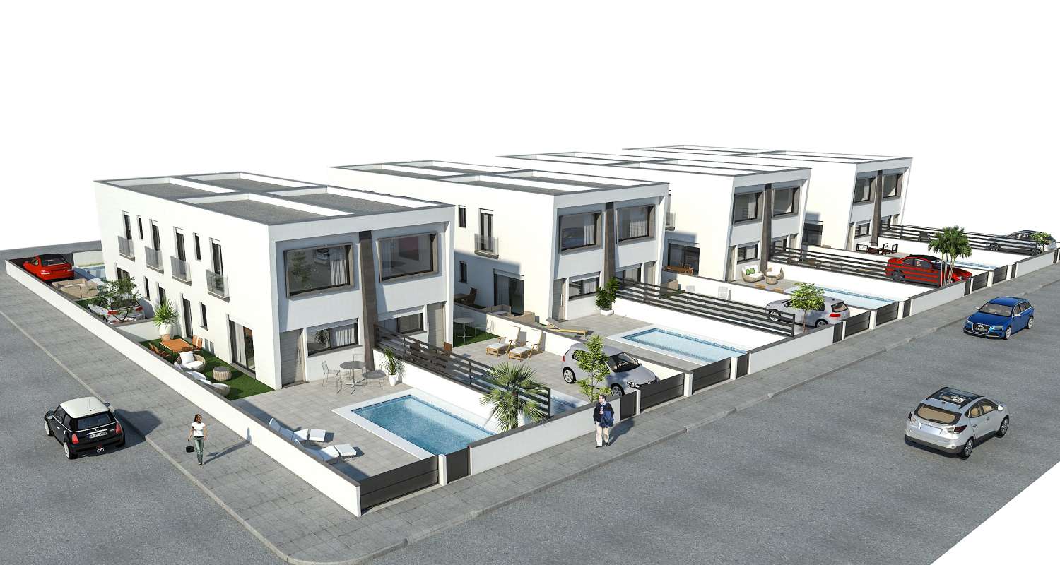 Nice 'New Build' 2 bedroom quad villa with optional private pool in Gran Alacant