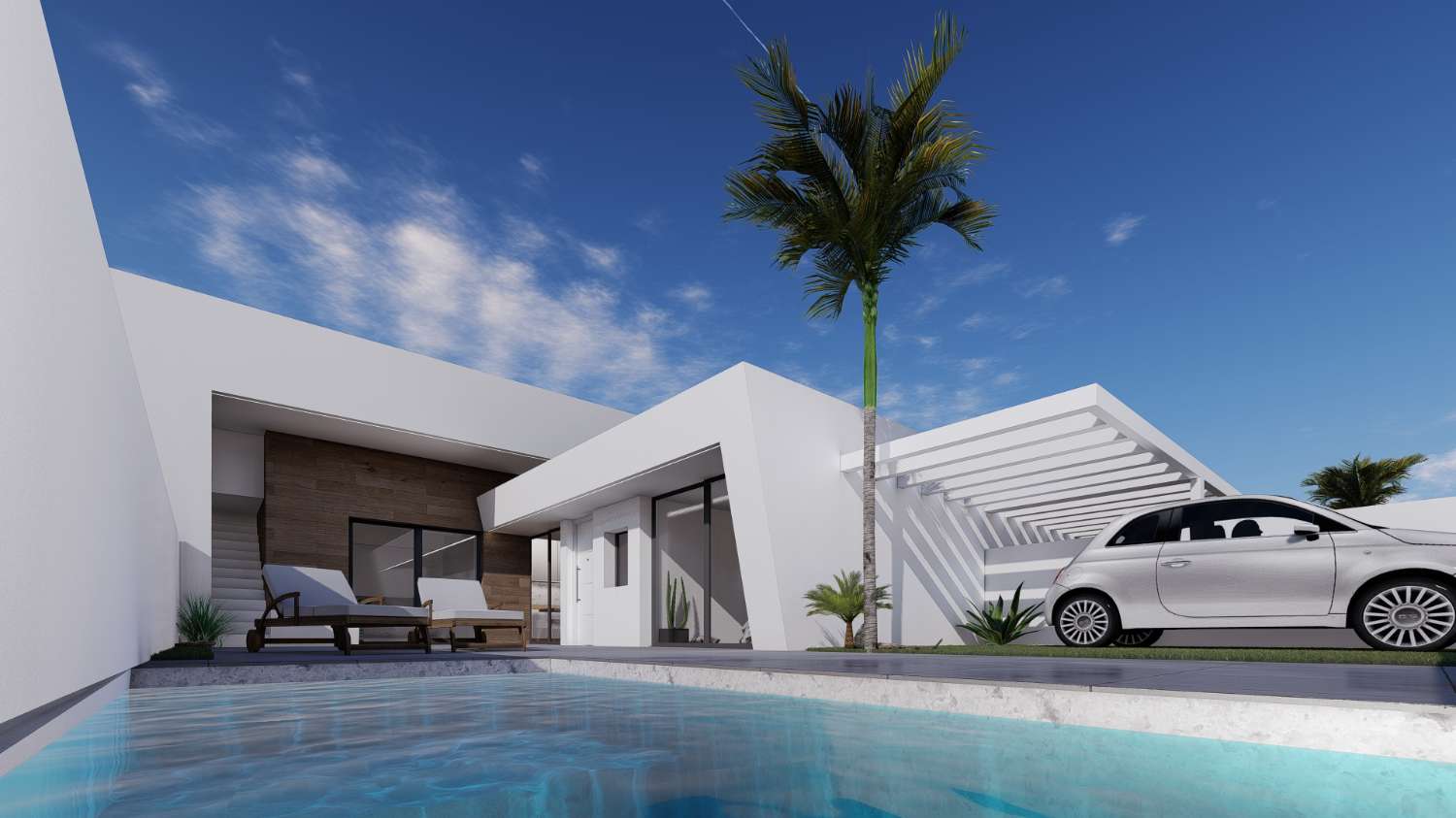 Stunning 'New Build' 2 bedroom semi detached villas with private pool in Roldan, Torre-Pacheco