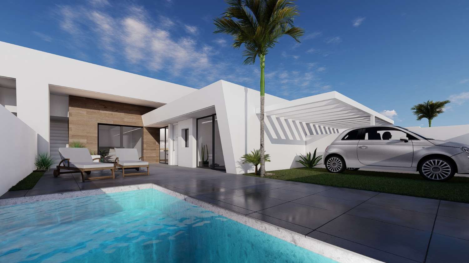 Stunning 'New Build' 2 bedroom semi detached villas with private pool in Roldan, Torre-Pacheco