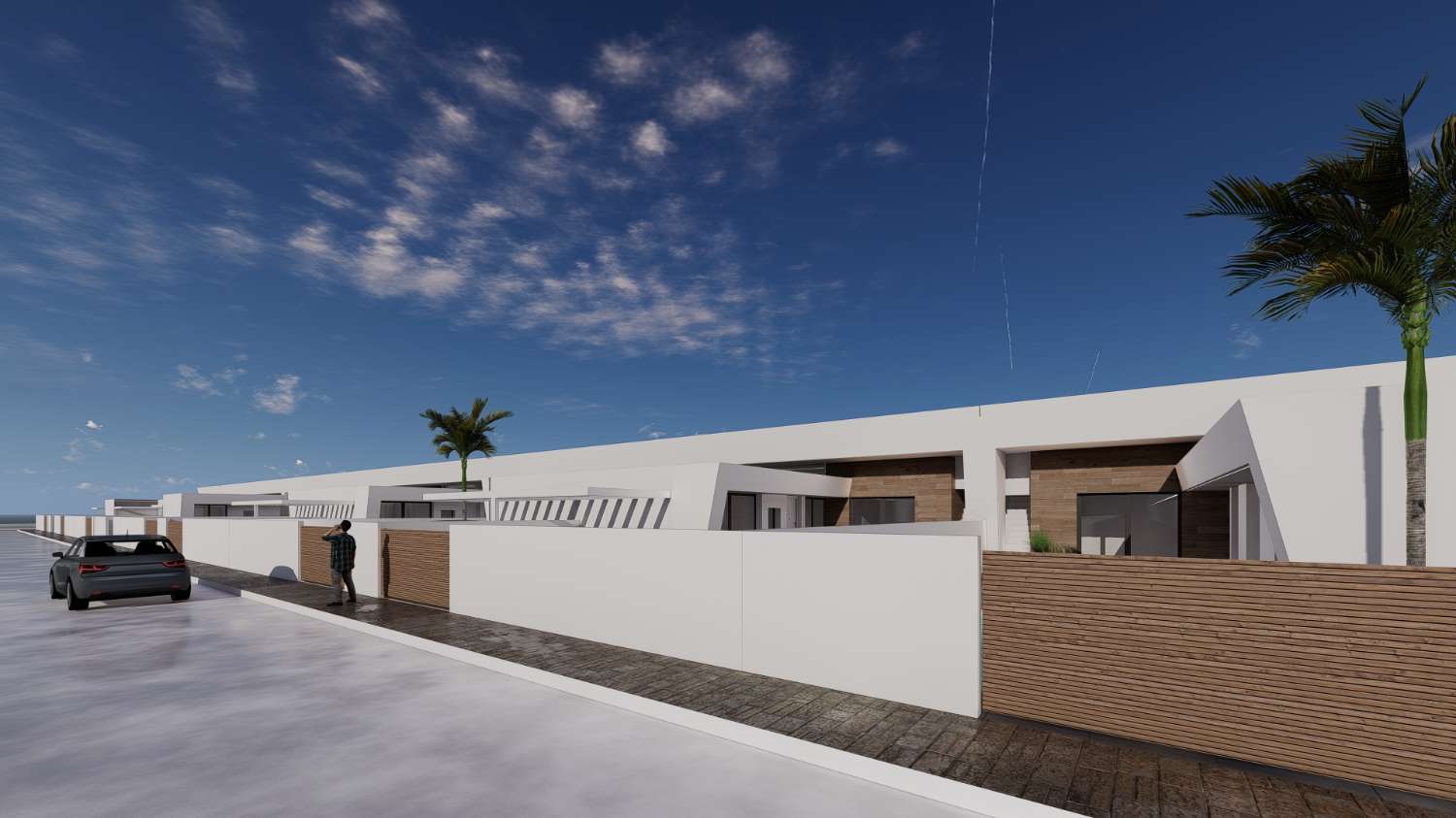 Atemberaubende 'New Build' 3 Schlafzimmer Doppelhaushälften mit privatem Pool in Roldan, Torre-Pacheco