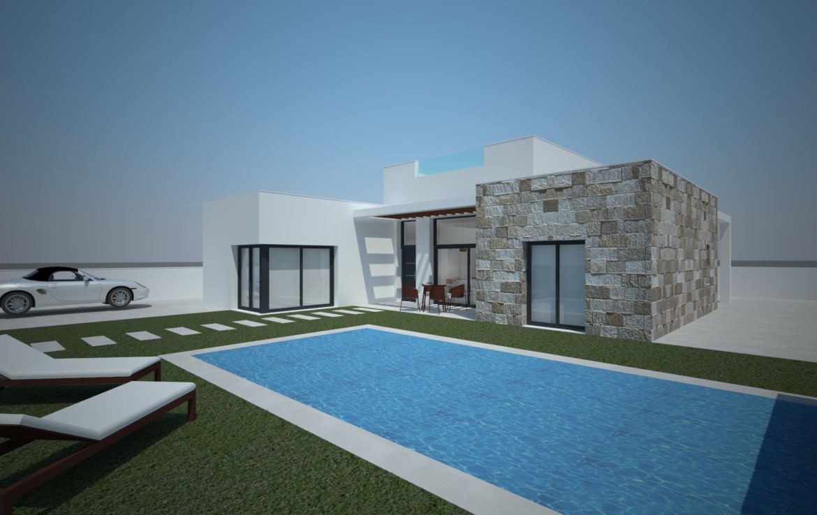 Attraktive 'New Build' 3 Schlafzimmer freistehende Villa mit optionalen privaten Pool in Ciudad Quesada