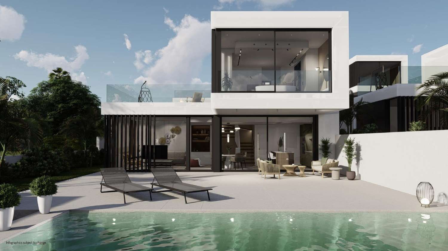 Imponerende 4 værelses 'New Build' fritliggende villa med privat pool i Ciudad Quesada