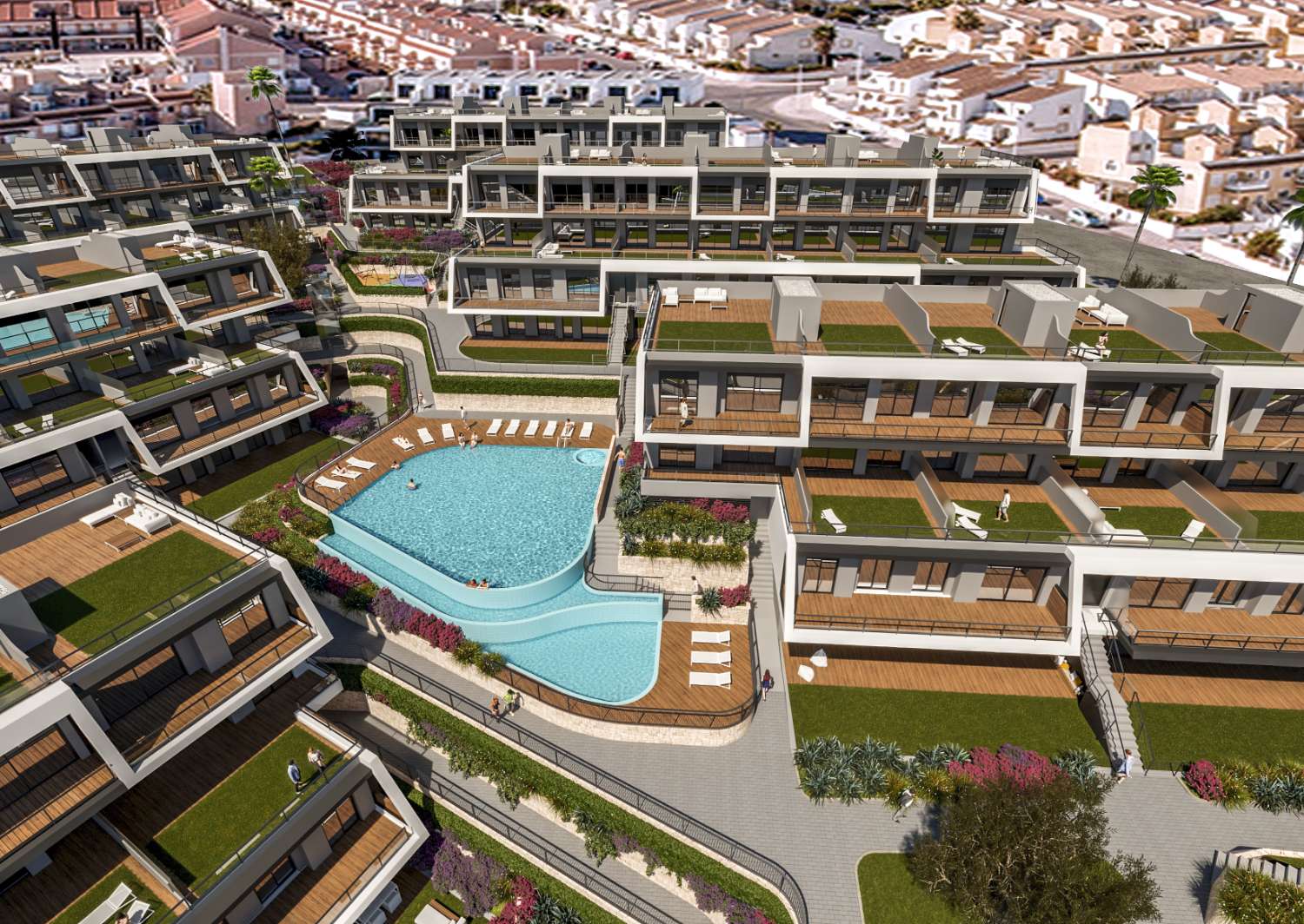 Fabuloso apartamento de 2 dormitorios de nueva construcción con piscina comunitaria en Gran Alacant