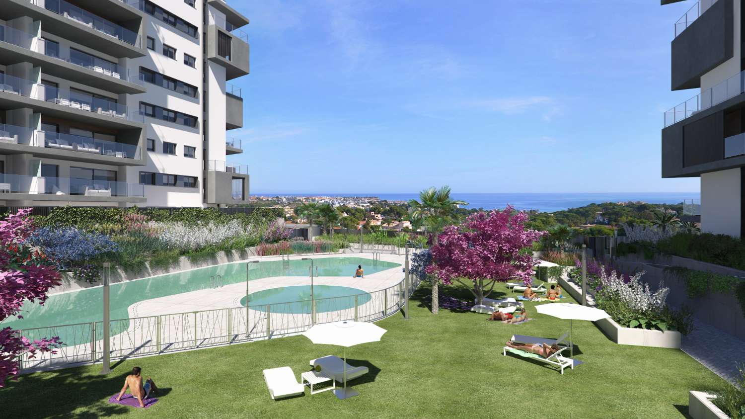 Stilvolle "New Build" 2-Zimmer-Wohnung mit Gemeinschaftspool in Campoamor, Orihuela Costa